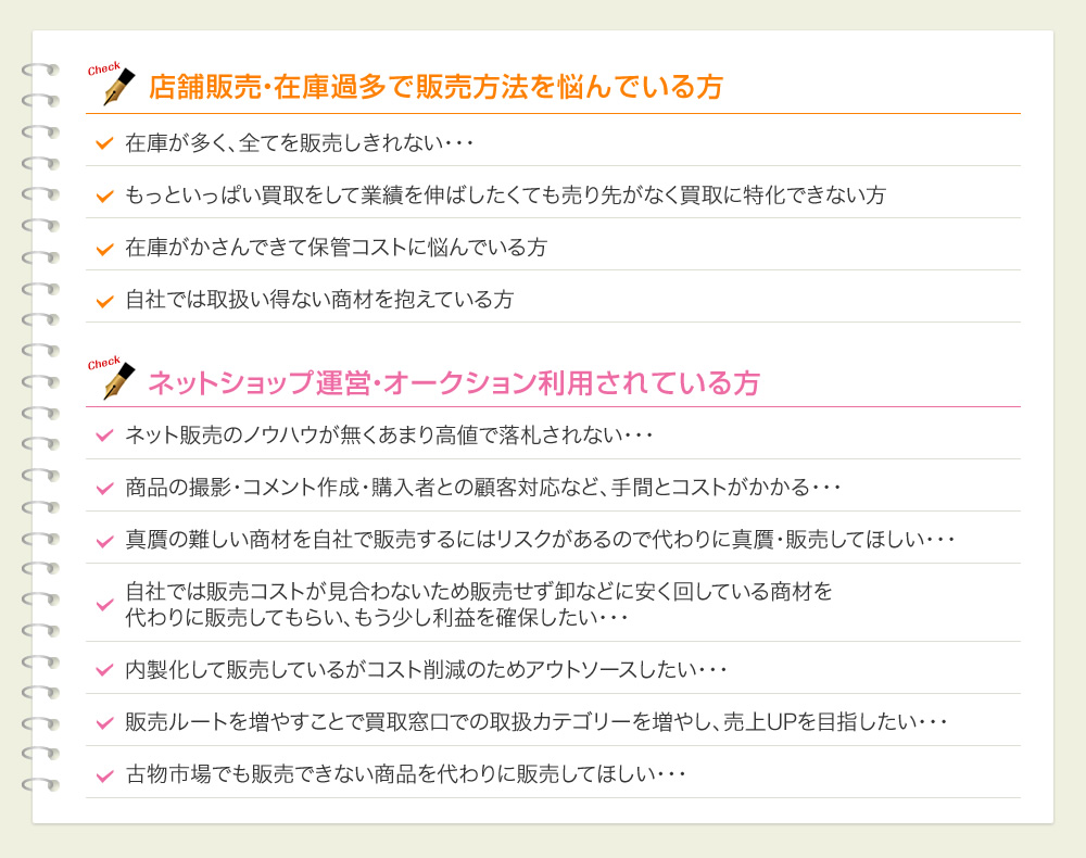 店舗販売・在庫過多で販売方法を悩んでいる方