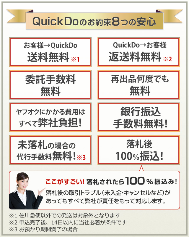 QuickDoのお約束8つの安心